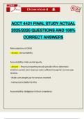 ACCT 4421 FINAL STUDY ACTUAL 2025&sol;2026 QUESTIONS AND 100&percnt; CORRECT ANSWERS