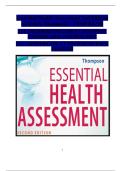 Essential Health Assessment &ndash; 2nd Edition &lpar;Janice Thompson&rpar; &vert; Complete Test Bank &lpar;Chapters 1&ndash;24&rpar; &vert; Nursing Practice Q&A