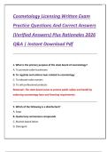 Cosmetology Licensing Written Exam  Practice Questions And Correct Answers  &lpar;Verified Answers&rpar; Plus Rationales 2026  Q&A &vert; Instant Download Pdf 