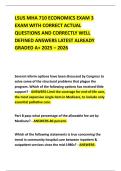 LSUS MHA 710 ECONOMICS EXAM 3 EXAM WITH CORRECT ACTUAL QUESTIONS AND CORRECTLY WELL DEFINED ANSWERS LATEST ALREADY GRADED A&plus; 2025 &ndash; 2026