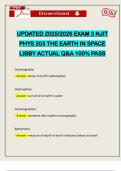 UPDATED 2025&sol;2026 EXAM 3 NJIT PHYS 203 THE EARTH IN SPACE LIBBY ACTUAL Q&A 100&percnt; PASS