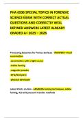 PHA 6936 SPECIAL TOPICS IN FORENSIC SCIENCE EXAM WITH CORRECT ACTUAL QUESTIONS AND CORRECTLY WELL DEFINED ANSWERS LATEST ALREADY GRADED A&plus; 2025 &ndash; 2026