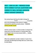 2025 &ndash; 2026 VA LRR &ndash; PRENEED EXAM WITH CORRECT ACTUAL QUESTIONS AND CORRECTLY WELL DEFINED ANSWERS LATEST ALREADY GRADED A&plus; 