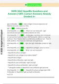 NURS 5462 Hepatitis Questions and  Answers &lpar;100&percnt; Correct Answers&rpar; Already  Graded A&plus;