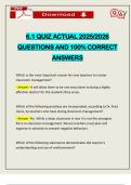 6&period;1 QUIZ ACTUAL 2025&sol;2026 QUESTIONS AND 100&percnt; CORRECT ANSWERS