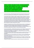 WGU C909 OBJECTIVE ASSESSMENT EXAM 2024-2025 ACTUAL EXAM 100 QUESTIONS AND CORRECT DETAILED ANSWERS WITH RATIONALES&vert;ALREADY GRADED A&plus;&vert;&vert;