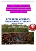 Research Methods for Business Students &ndash; 8th Edition &lpar;Complete Instructor&rsquo;s Solution Manual&comma; Chapters 1&ndash;14&rpar;