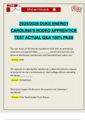 2025&sol;2026 DUKE ENERGY CAROLINA'S RODEO APPRENTICE TEST ACTUAL Q&A 100&percnt; PASS