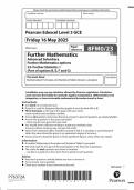 Pearson Edexcel Level 3 GCE Further Mathematics paper 23 2025&lpar;8FM0&sol;23&colon; Further Statistics 1 &lpar;Part of options B&comma; E&comma; F and G&rpar;