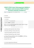 OMGT 5783 Project Management Midterm  Questions and Answers &lpar;100&percnt; Correct  Answers&rpar; Already Graded A&plus; 