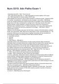 Nurs 5315&colon; Adv Patho Exam 1 NEWEST 2026&sol;2027 ACTUAL EXAM COMPLETE QUESTIONS AND CORRECT DETAILED ANSWERS &lpar;VERIFIED ANSWERS&rpar; &vert;ALREADY GRADED A&plus;&vert;&vert;BRAND NEW&excl;&excl;