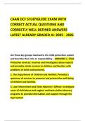 CAAN DCF STUDYGUIDE EXAM WITH CORRECT ACTUAL QUESTIONS AND CORRECTLY WELL DEFINED ANSWERS LATEST ALREADY GRADED A&plus; 2025 - 2026