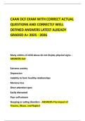 CAAN DCF EXAM WITH CORRECT ACTUAL QUESTIONS AND CORRECTLY WELL DEFINED ANSWERS LATEST ALREADY GRADED A&plus; 2025 - 2026