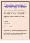 HESI RN GERONTOLOGY EXIT EXAM VERSION 1 &sol;GERONTOLOGY  HESI EXIT EXAM NEWEST 2025&sol;2026 ACTUAL EXAM WITH  COMPLETE QUESTIONS AND CORRECT DETAILED ANSWERS &lpar;100&percnt;  VERIFIED ANSWERS&rpar; &vert;ALREADY GRADED A&plus;&vert; &vert;&vert;PROFESSOR  VERIFIED&vert;&vert;