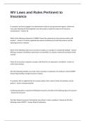WV Laws and Rules Pertinent to Insurance Test Questions and Answers