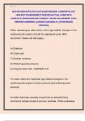 HESI RN GERONTOLOGY EXIT EXAM VERSION 3 &sol;GERONTOLOGY  HESI EXIT EXAM NEWEST 2025&sol;2026 ACTUAL EXAM WITH  COMPLETE QUESTIONS AND CORRECT DETAILED ANSWERS &lpar;100&percnt;  VERIFIED ANSWERS&rpar; &vert;ALREADY GRADED A&plus;&vert; &vert;&vert;PROFESSOR  VERIFIED&vert;&vert;