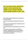 ASE T5 &lpar;2&rpar; EXAM &lpar;ACTUAL EXAM&rpar; WITH CORRECT ACTUAL QUESTIONS AND CORRECTLY WELL DEFINED ANSWERS LATEST ALREADY GRADED A&plus; 2025 - 2026