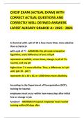 CHESP EXAM &lpar;ACTUAL EXAM&rpar; WITH CORRECT ACTUAL QUESTIONS AND CORRECTLY WELL DEFINED ANSWERS LATEST ALREADY GRADED A&plus; 2025 - 2026