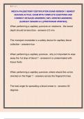 MEDCA PHLEBOTOMY CERTIFICATION EXAM VERSION 1 NEWEST  2025/2026 ACTUAL EXAM WITH COMPLETE QUESTIONS AND  CORRECT DETAILED ANSWERS (100% VERIFIED ANSWERS)  |ALREADY GRADED A+| ||PROFESSOR VERIFIED|| 