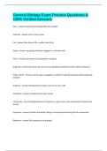 General Biology Exam Practice Questions & 100&percnt; Verified Answers