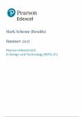 2025 Pearson Edexcel A Level Design and Technology Mark Scheme Component 1 &lpar;9DT0&sol;01&colon; Product Design&rpar;