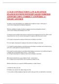 1 CSLB CONTRACTOR&lowbar;S LAW & BUSINESS EXAM&period;&period;&period; CORRECT ANSWERS&rpar; A&plus; GRADE ASSURED