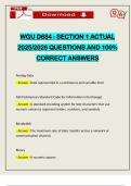 WGU D684 - SECTION 1 ACTUAL 2025/2026 QUESTIONS AND 100% CORRECT ANSWERS