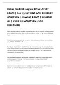 Relias medical surgical RN A LATEST EXAM &vert; ALL QUESTIONS AND CORRECT ANSWERS &vert; NEWEST EXAM &vert; GRADED A&plus; &vert; VERIFIED ANSWERS &lpar;JUST RELEASED&rpar;