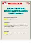 NUR 505 EXAM 3 ACTUAL 2025&sol;2026 QUESTIONS AND 100&percnt; CORRECT ANSWERS