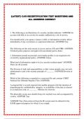 &lpar;LATEST&rpar; CJIS RECERTIFICATION TEST QUESTIONS AND ALL ANSWERS CORRECT