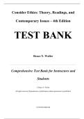 Test Bank For Consider Ethics: Theory, Readings, and Contemporary Issues 4th Edition by Bruce N. Waller