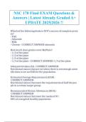 NSC 170 Final EXAM Questions &  Answers &vert; Latest Already Graded A&plus;  UPDATE 2025&vert;2026 &excl;&excl; 