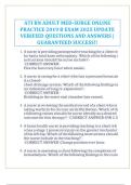 ATI RN ADULT MED-SURGE ONLINE  PRACTICE 2019 B EXAM 2025 UPDATE  VERIFIED QUESTIONS AND ANSWERS &vert;  GUARANTEED SUCCESS&excl;&excl; 