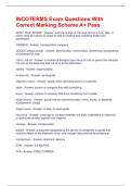 INCOTERMS Exam Questions With Correct Marking Scheme A&plus; Pass