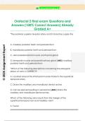 Orofacial 2 final exam Questions and  Answers &lpar;100&percnt; Correct Answers&rpar; Already  Graded A&plus; 