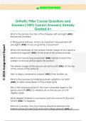 Orthotic Fitter Course Questions and  Answers &lpar;100&percnt; Correct Answers&rpar; Already  Graded A&plus;