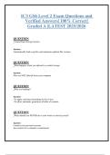 IC3 GS6 Level 2 Exam Questions and Verified Answers&vert; 100&percnt; Correct&vert; Graded A &vert;LATEST 2025&sol;2026