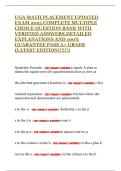 UGA MATH PLACEMENT UPDATED EXAM 2025 COMPLETE MULTIPLE CHOICE QUESTION BANK WITH VERIFIED ANSWERS&comma;DETAILED EXPLANATIONS AND 100&percnt; GUARANTEE PASS A&plus; GRADE &lpar;LATEST EDITION&excl;&excl;&excl;&excl;&excl;&excl;&rpar;