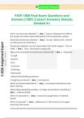 PATH 1000 Final Exam Questions and  Answers &lpar;100&percnt; Correct Answers&rpar; Already  Graded A&plus; 