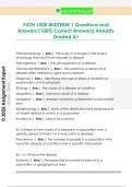 PATH 1000 MIDTERM 1 Questions and  Answers &lpar;100&percnt; Correct Answers&rpar; Already  Graded A&plus; 