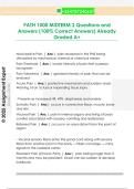 PATH 1000 MIDTERM 2 Questions and  Answers &lpar;100&percnt; Correct Answers&rpar; Already  Graded A&plus; 