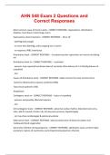 AHN 548 Exam 2 Questions and Correct Responses