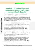 pediatrics - NP certification practice  Questions and Answers (100% Correct  Answers) Already Graded A+ 