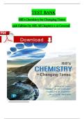 Test Bank for Chemistry for Changing Times &ndash; 15th Edition by Hill &vert; Complete Chapters 1&ndash;21