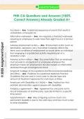 PHR-CA Questions and Answers &lpar;100&percnt;  Correct Answers&rpar; Already Graded A&plus; 