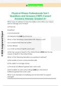Physical Fitness Professionals Test 1  Questions and Answers &lpar;100&percnt; Correct  Answers&rpar; Already Graded A&plus; 