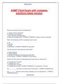 AUMT Final Exam with complete solutions latest version&period;