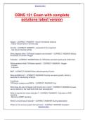 CBNS 121 Exam with complete solutions latest version&period;