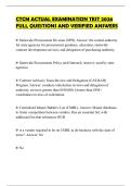 CTCM ACTUAL EXAMINATION TEST 2026 FULL QUESTIONS AND VERIFIED ANSWERS