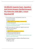 VA DEQ ESC Inspector Exam &ndash;Questions  And Correct Answers &lpar;Verified Answers&rpar;  Plus Rationales 2026 Q&A &vert; Instant  Download Pdf 